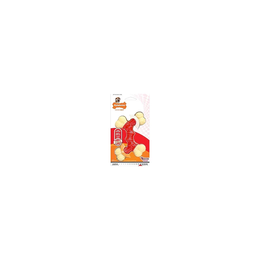 Nylabone DuraChew Çift Kemik Pastırma Aromalı Minyon Çiğneme Oyuncak 15 lb Köpekler - 4'lü Paket