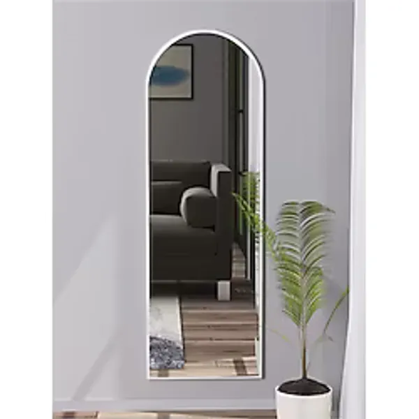 nysamo Beyaz Antre Koridor Konsol Duvar Salon Banyo wc Ofis Çocuk Yatak Odası Boy Ayna 120x40 cm