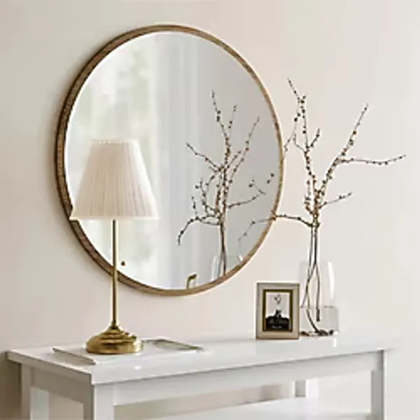 nysamo Tarz Design Yuvarlak Antre Hol Koridor Duvar Salon Mutfak Banyo Ofis Aynası 45 Cm