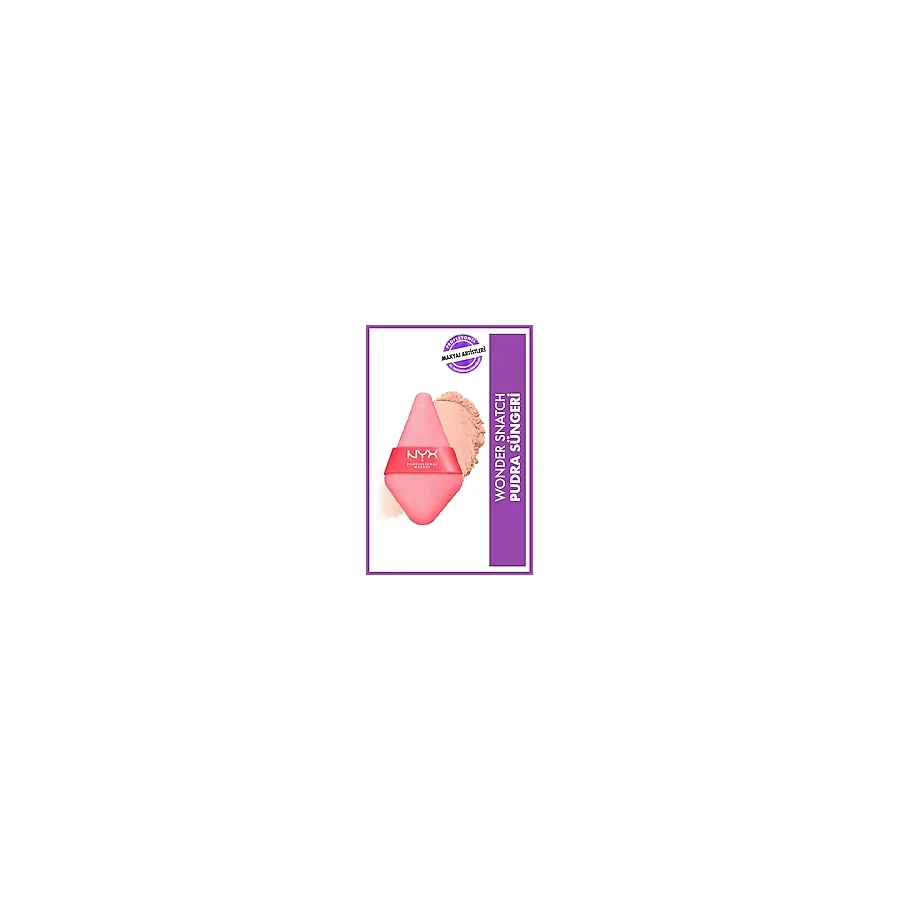 NYX Professional Makeup 000 Renkli Powder Puff Pudra Süngeri Yıkanabilir Kadifemsi Doku ile Makyaj Sabitleme