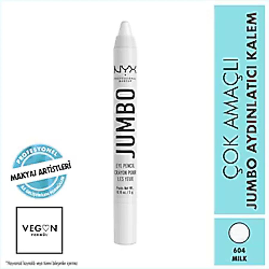 Nyx Professional Makeup Jumbo Eye Pencil Çok Amaçlı Highlighter Kalem - 604 Milk - Beyaz