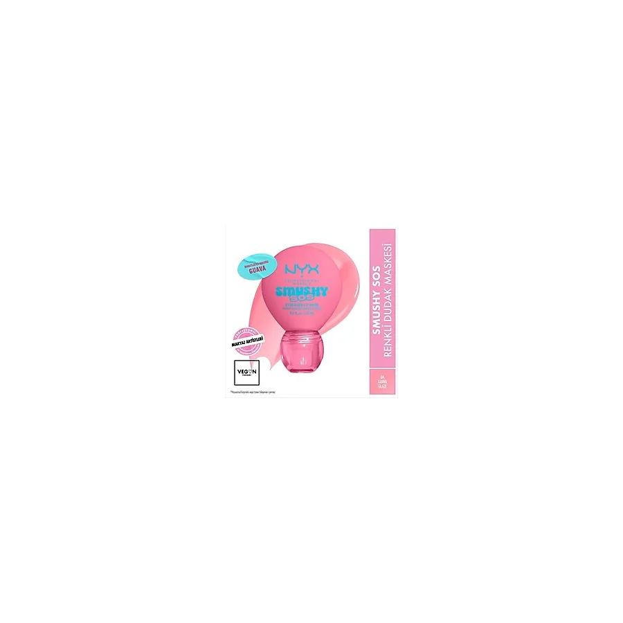 NYX Professional Makeup Smushy Sos Yoğun Nemlendirme Etkili Dudak Maskesi - 04 Guava Glaze