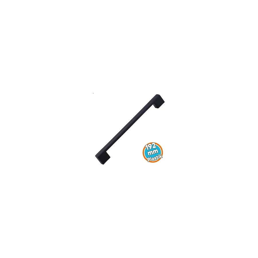 Nzb Mobilya Kulp Siyah Çekmece Mutfak Dolap Dolabı Kulpu Kulbu Kulpları 192 mm (Sert Plastik)