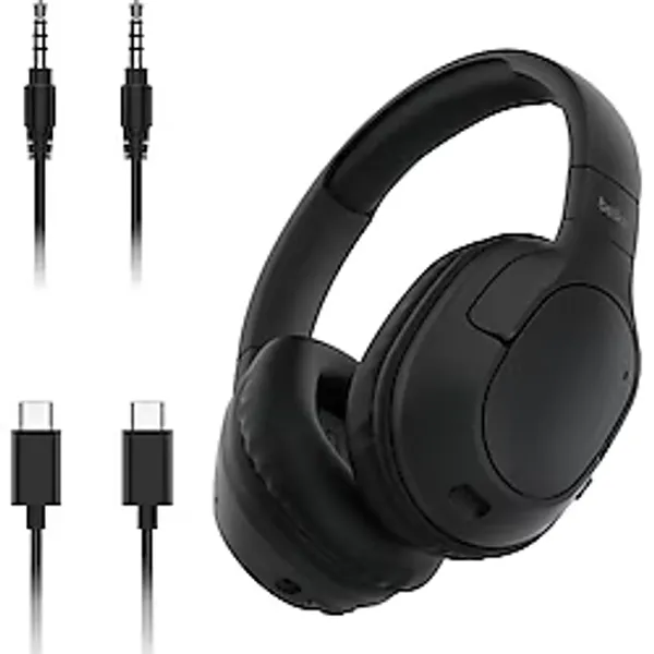 Nzm Store Soundform Surround Bluetooth Kulak Üstü Kulaklık, Gürültü Engelleme, Kablosuz, 60 Saat Çalma Süresi, Yumuşak Kulak Yastıkları, Iphone, Galaxy, Ipad, Seyahat, Ev, Ofis İçin, Siyah - 00-Siyah