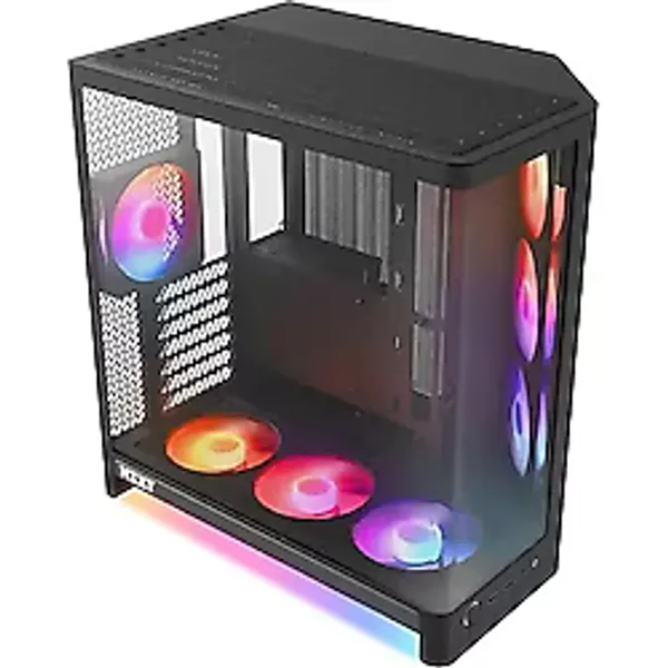 Nzxt H6 Compact Dual-Chamber Atx Kasa Rgb Fans Siyah