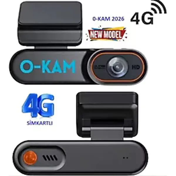 O-Kam 2026 4G Araç Içi Kamera Ve Görüntülü Araç Takip Sistemi Google Maps 1080P Kamera Gps