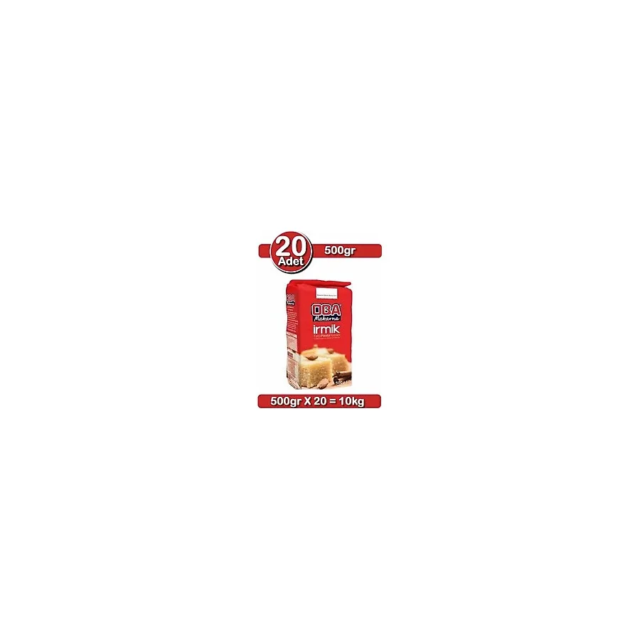 Oba Tatlılık İrmik 500 G X 20 Adet Helvalık - Şekerparelik