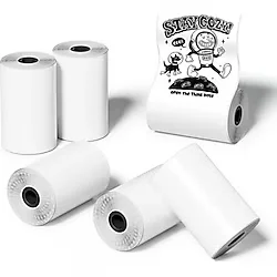 Obay 6 Rulo Mini Cep Yazıcı Etiket Kağıdı, 30 x 57MM Cep Yazıcısı İçin Kendinden Yapışkanlı Termal Kağıt
