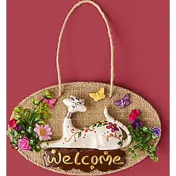 Objevi Dekoratif Welcome Cat Kapı Süsü - Renkli - 26x16 cm