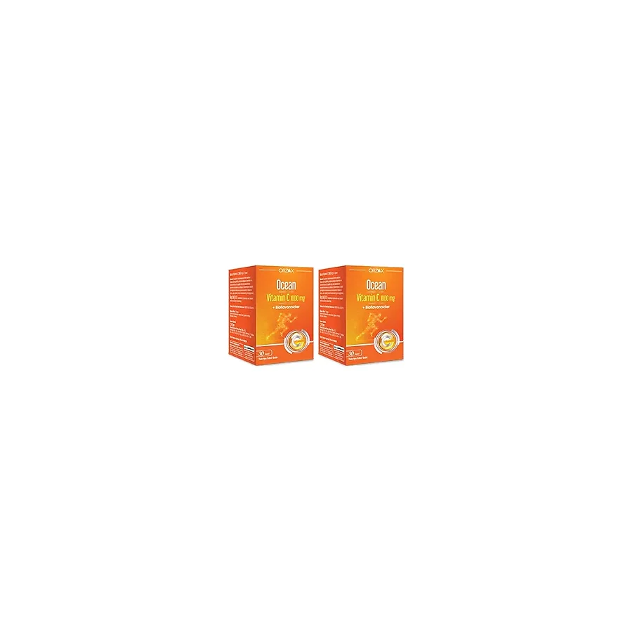 Ocean C Vitamini 1000 mg + Bioflavonoidler Antioksidan içeren Takviye Edici Gıda (1 x 30 tablet) (2 paketi)