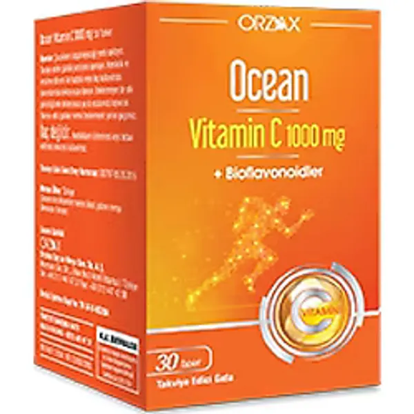 Ocean C Vitamini 1000 Mg + Bioflavonoidler Antioksidan Içeren Takviye Edici Gıda (1 x 30 Tablet) - Standart
