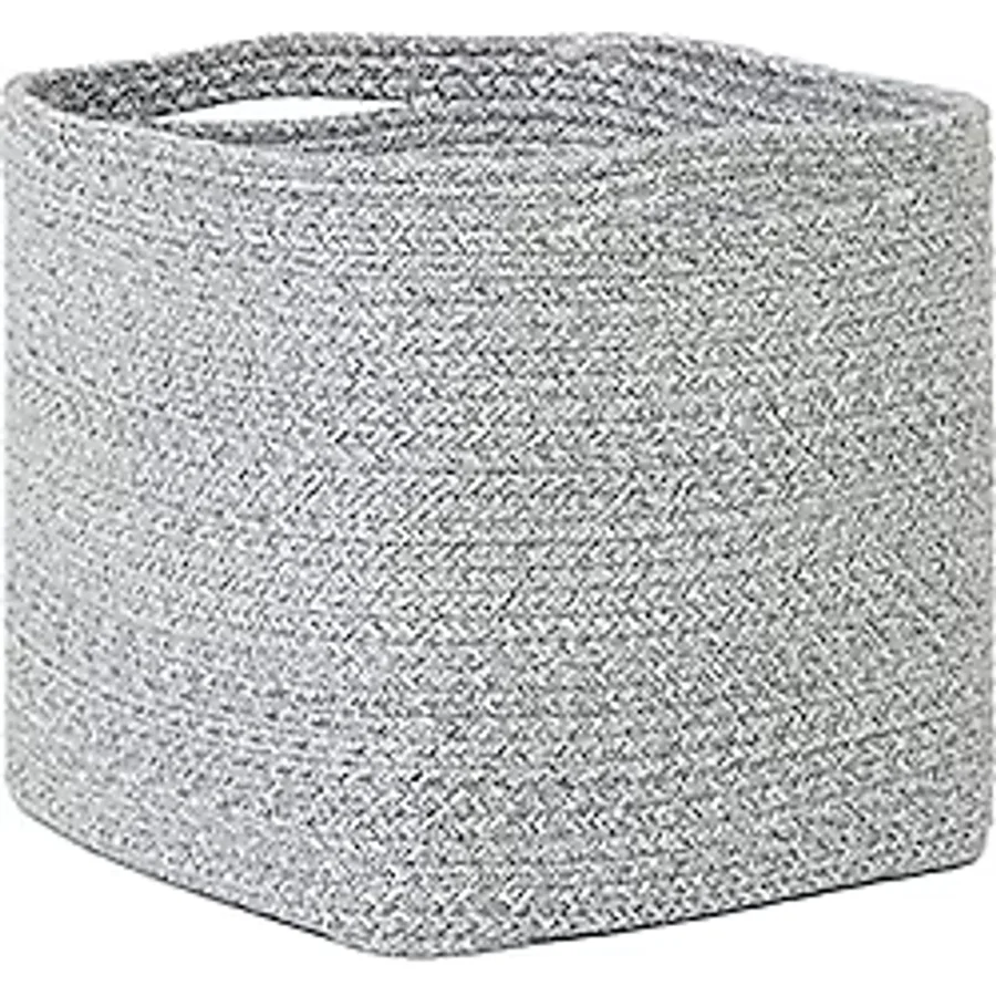 Ocean Home Textile Gri Kırçıllı Pamuklu Sepet 30 x 30 x 30 cm