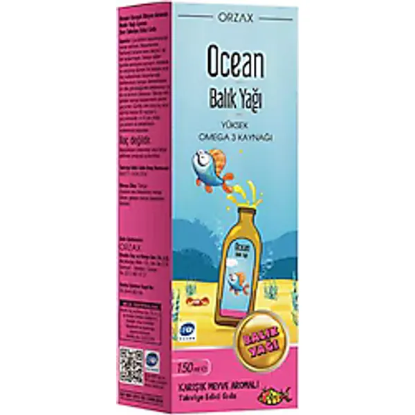 Ocean Karışık Meyve Aromalı Balık Yağı 150 ml Şurup