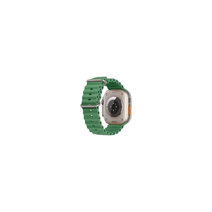Ocean Loop Yeşil Silikon Kordon 42,44,45,49Mm Apple Watch Uyumlu 7,8,9,10,Ultra Akıllı Saat Kordonu