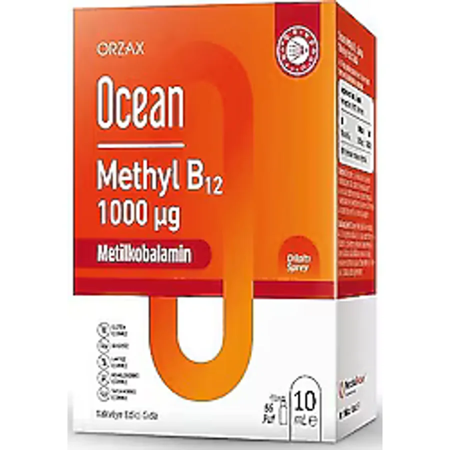 Ocean Methyl B12 1000 mcg 10 ml Dilaltı Sprey