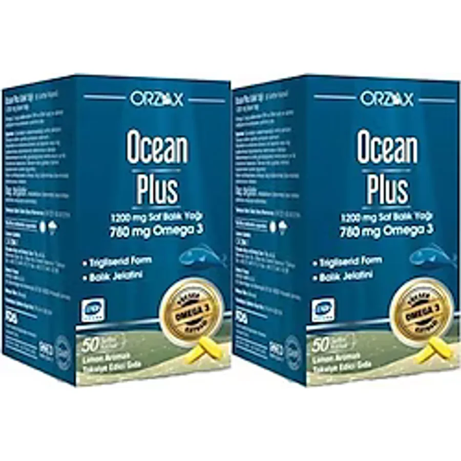 Ocean Plus Omega 3 Balık Yağı 1200 mg 50 Kapsül 2'li