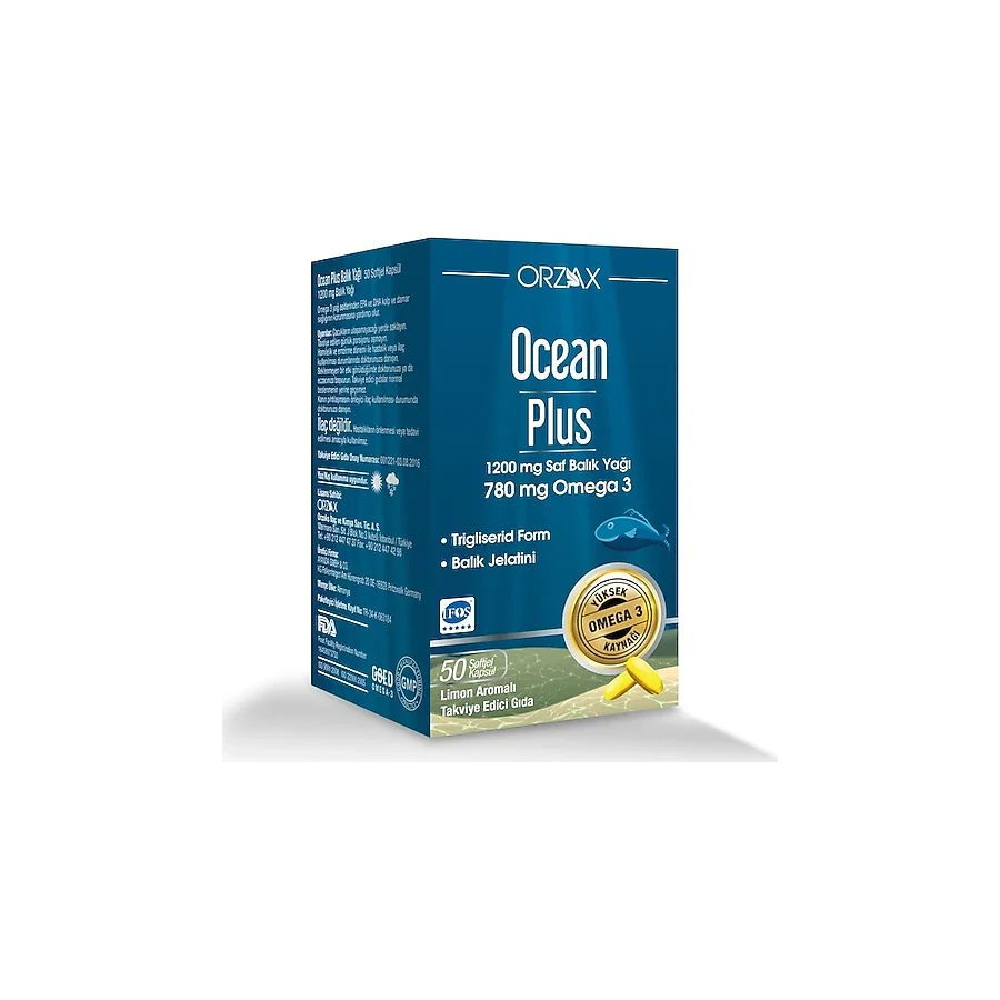 Ocean Plus Omega 3 Balık Yağı 1200 mg 50 Kapsül