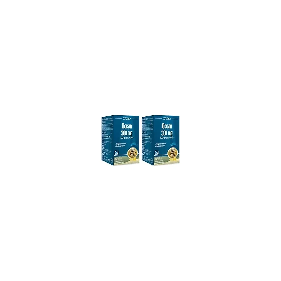 Ocean Saf Balık Yağı 500 mg 60 Kapsül 2'li
