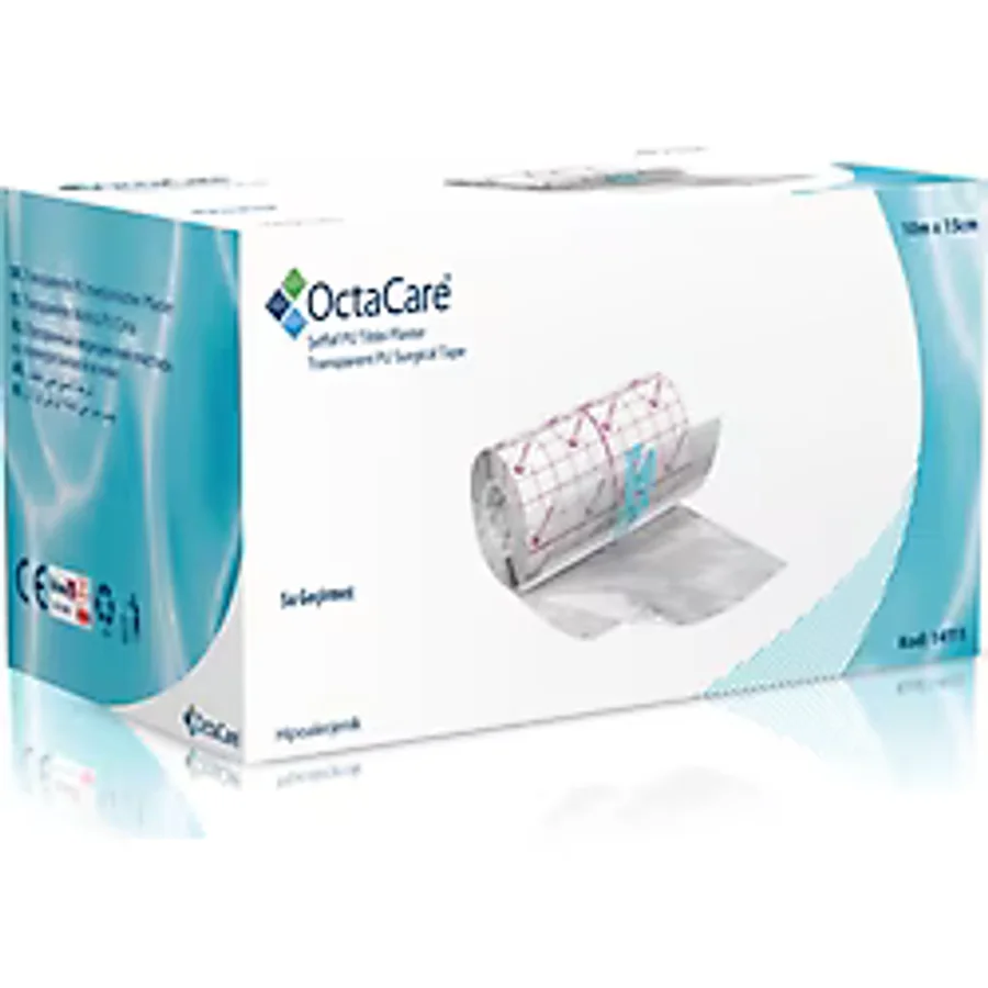 OctaCare 14115 Şeffaf PU 10m x 15cm Tıbbi Su Geçirmez Flaster