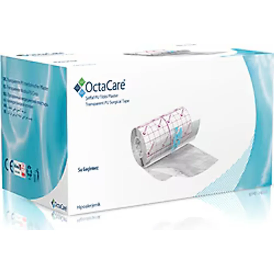 OctaCare Şeffaf PU Su Geçirmez 10m x 10cm Tıbbi Flaster