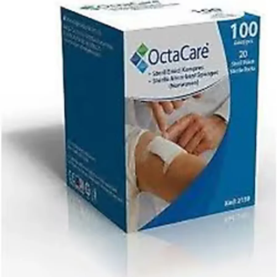 OctaCare Steril 4 Katlı Kompres Gazlı Bez 7,5 x 7,5 cm 100'lü 4 Paket