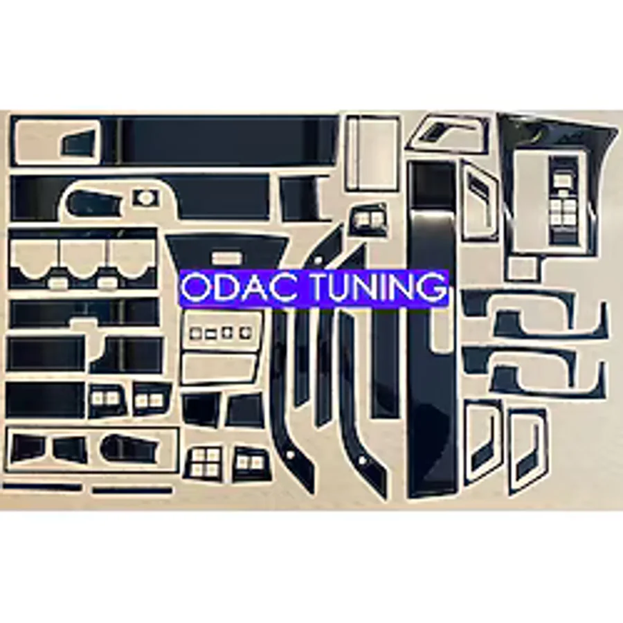 ODAC TUNING Fiat Tempra Tipo Full Set Torpido, Konsol, Trim, Göğüs Kaplama Seti Piano Black Siyah Renk