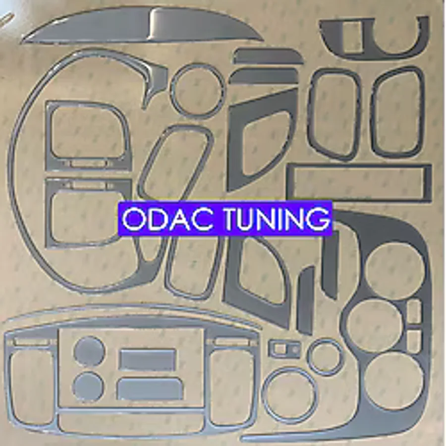 ODAC TUNING Hyundai Accent Era Full Set Torpido, Konsol, Trim, Göğüs Kaplama Set Gümüş Gri Renk Özel Dizayn