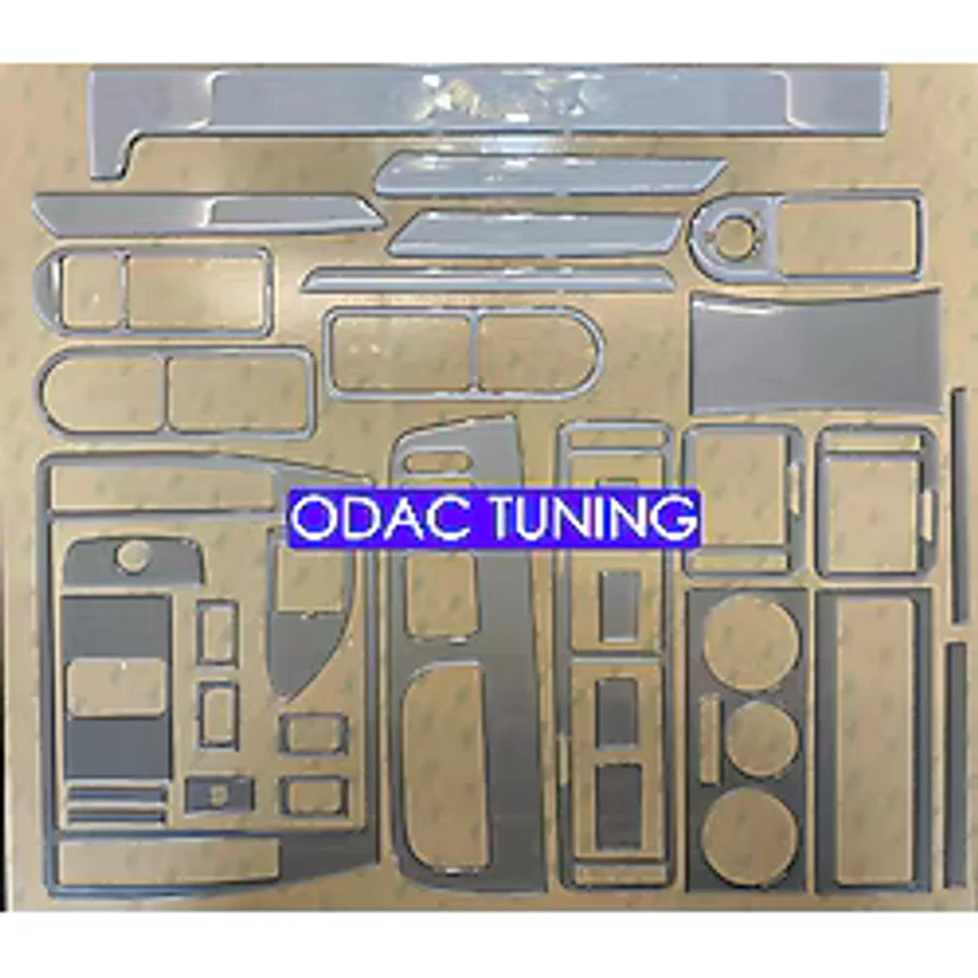 ODAC TUNING VW Passat B5 B5,5 Torpido, Konsol, Trim, Göğüs Maun Kaplama Gümüş Gri Renk Özel Dizayn
