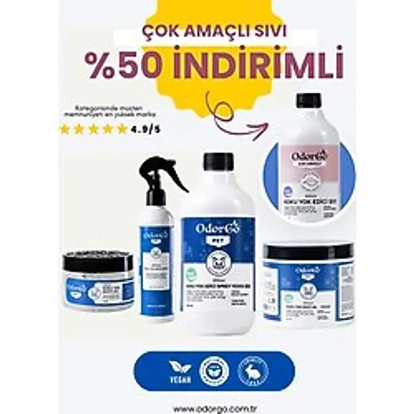 Odorgo Pet 360° Temizlik Seti - Pet Sprey, Pet Jel, Yedek Dolumlar ve Çok Amaçlı Konsantre, Kedi & Köpek, Bitkisel & Vegan Pet Koku Giderici
