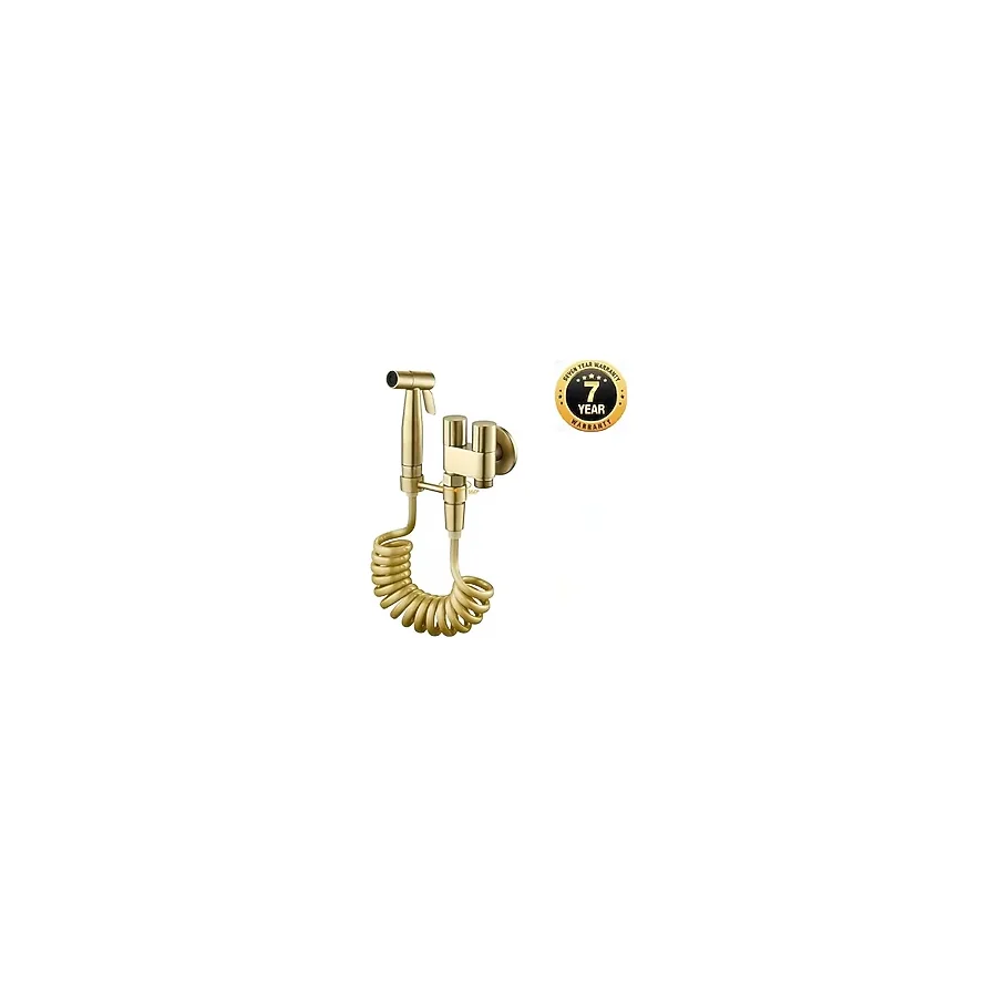 Oem Banyo Tuvalet Taharet Musluğu Spiralli Bide Özel Temizlik 7 Yıl Garantili Mat Gold