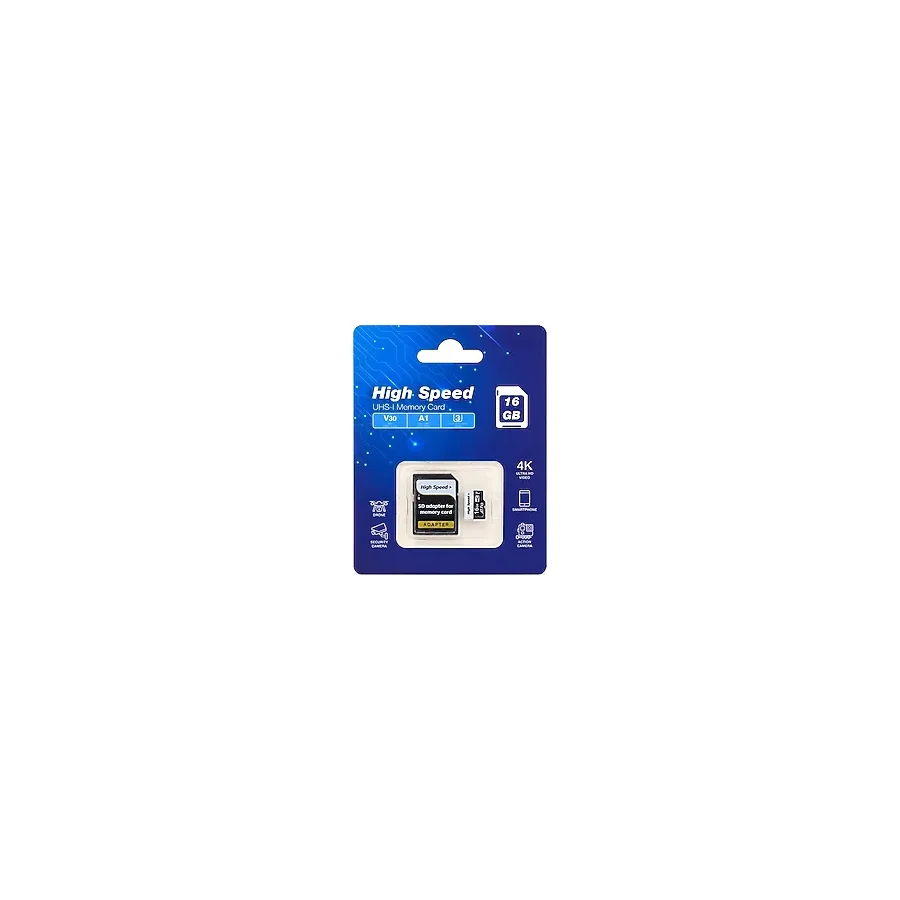 OEM Elba 16GB A1 V30 U3 Micro Hafıza Kartı CLASS10 4K Video Desteği ve Yüksek Okuma/Yazma Hızı