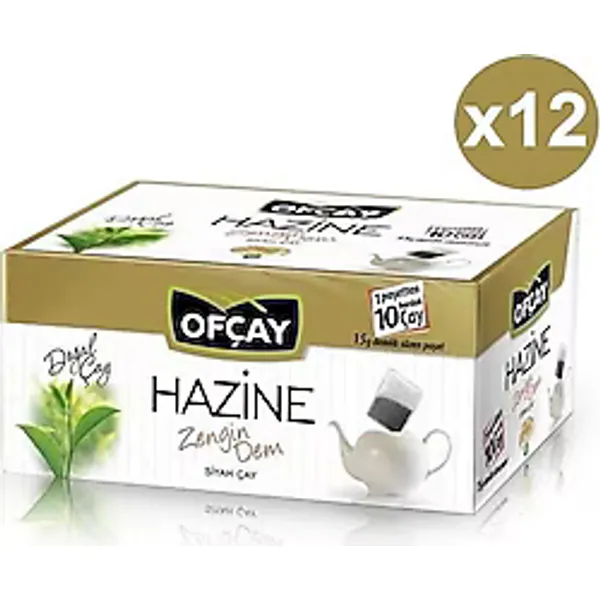 Ofçay Hazine Zengin Dem 15 gr 30'lu 12 Adet Demlik Poşet Çay