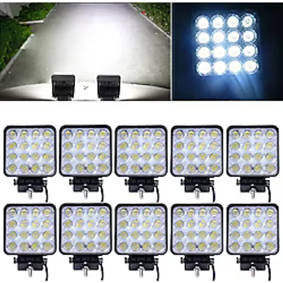 Off Road Sis Farı - Lambası 16 Led Kare Çalışma Lambası (418104220)