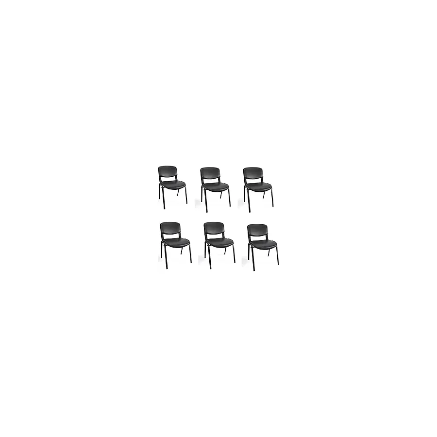 Office Furniture & Desing Siyah Ofis Büro Bekleme Misafir Form Koltuğu Sandalyesi 6li Siyah