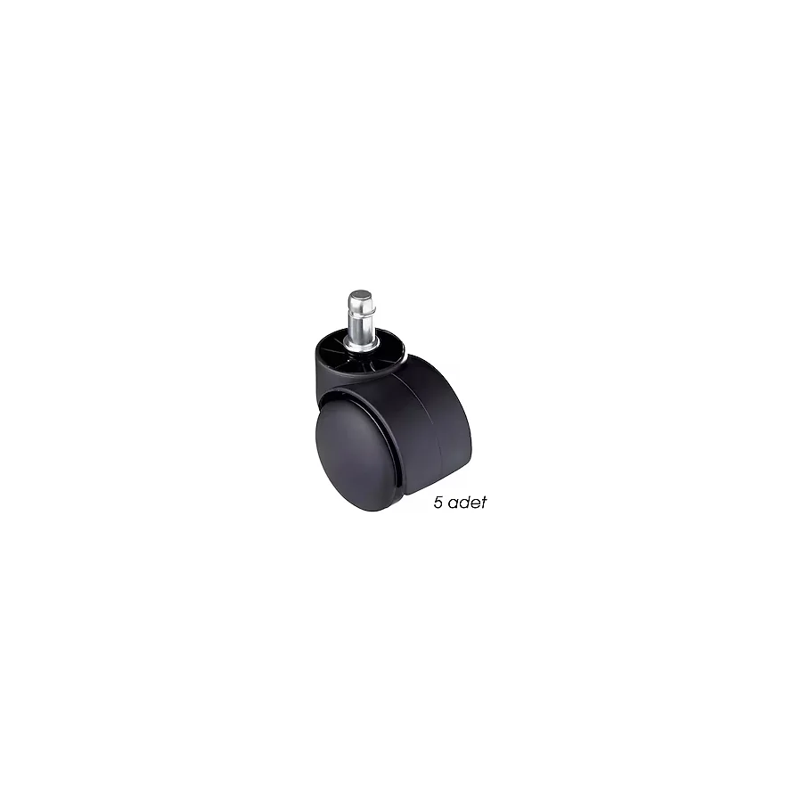 Ofisbazaar Yedek Sandalye Tekerleği 50 mm 5'li Paket Siyah