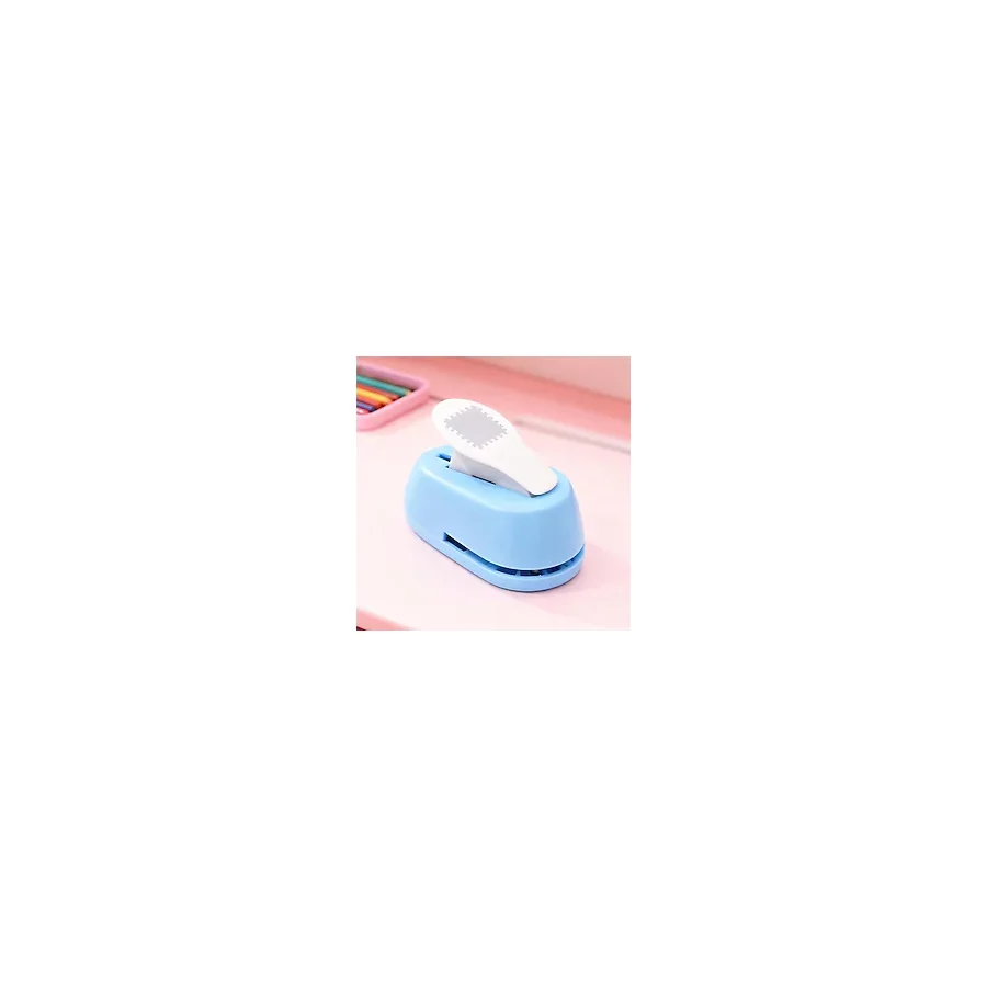 Ofisinn Pul Şekilli Kare Delgeç Tasarım Scrapbooking Malzemesi 2x1,8 cm - Mavi