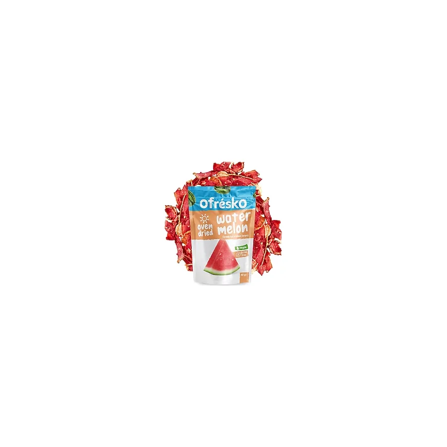 Ofresko Karpuz Kuru Meyve Cipsi - Fırınlanarak Kurutulmuş Sağlıklı Atıştırmalık - Katkısız & İlave Şekersiz - 40 gr