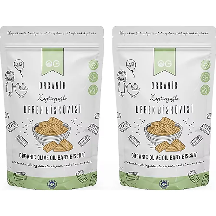 OG natural 2'li Organik Bebek Bisküvisi 2x300 Gr +6 Ay - Hediyesiz