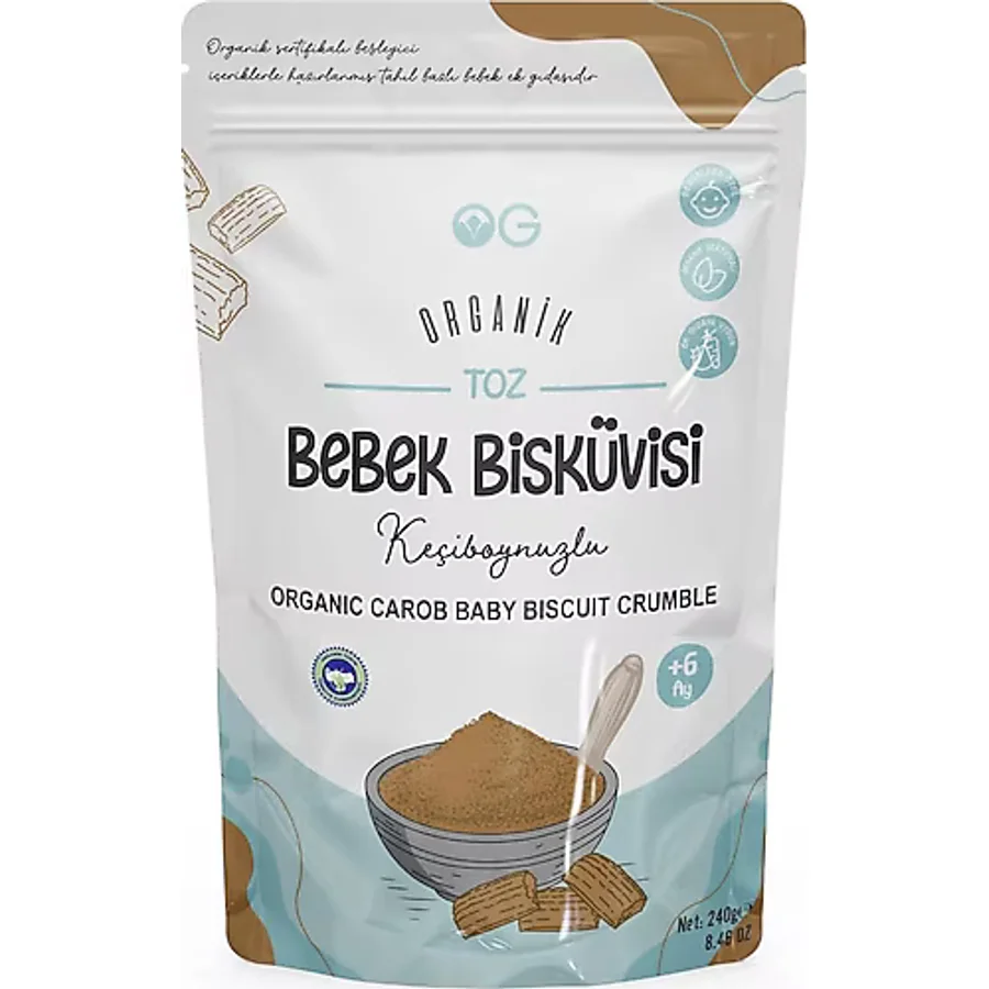 OG Natural Keçiboynuzlu Toz Bebek Bisküvisi 240 gr