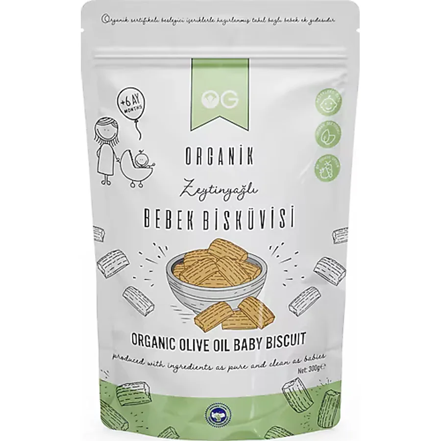 Og Natural Organik Bebek Bisküvisi 300 G +6 Ay