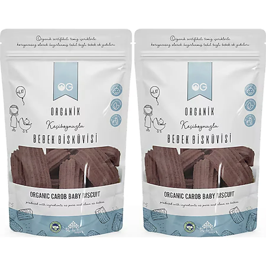 OG Natural Organik Keçiboynuzlu Bebek Bisküvisi 150 gr 2 Adet