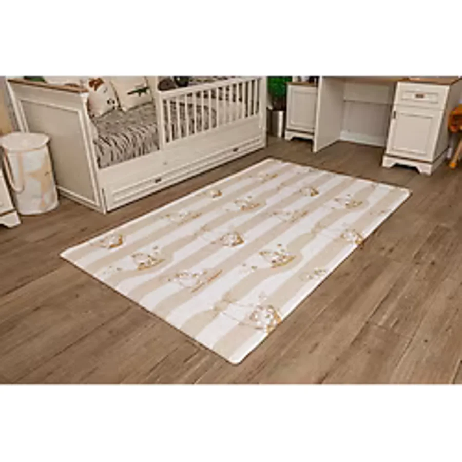 Oggia Sleepy Bear Premium Oyun Matı / Halısı 140CMx230CMx15MM - 140 x 230 cm - Bej - Kahve