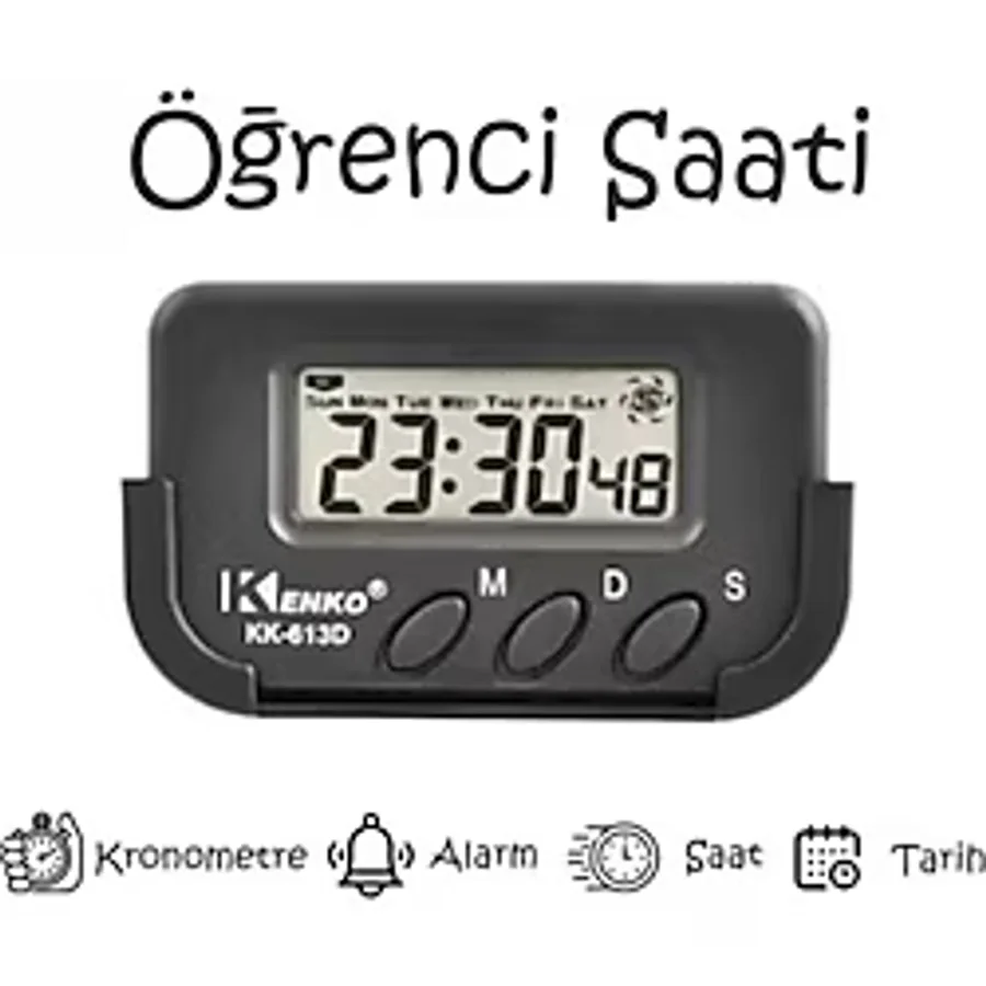 Ogrenci Saati - Kronometreli Ders Calisma Saati - Dijital Masa Saati