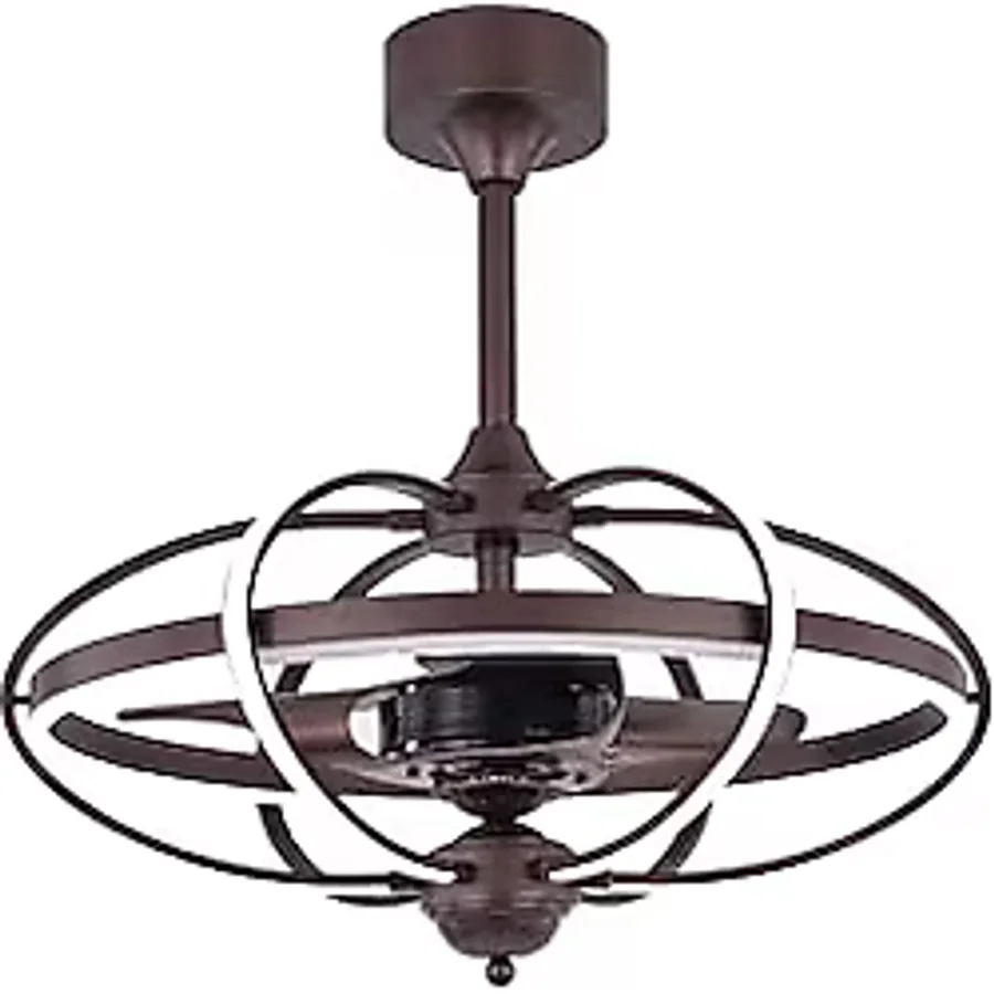 Oğuzhan - Ayvalık Dc Motor Kahverengi - 56 Cm. LED Aydınlatmalı ve Uzaktan Kumandalı Tavan Vantilatörü