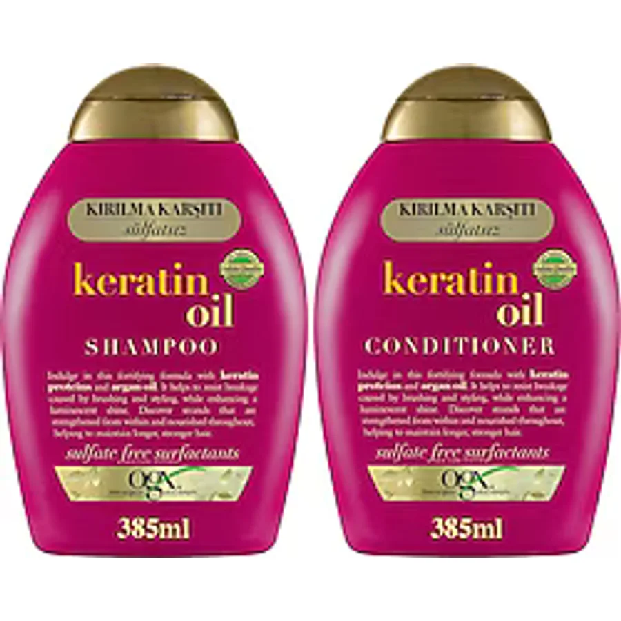 Ogx Kırılma Karşıtı Keratin Oil Sülfatsız Şampuan 385 ml + Saç Kremi 385 ml