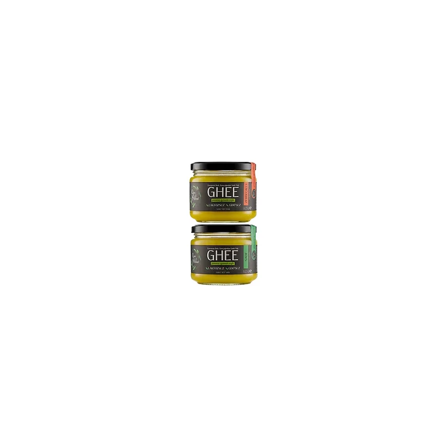 Ojas Kitchen Sade & Zerdeçallı Ghee (Sade Yağ) 2 x 225 gr - Laktozsuz Gdo' Suz Saf Yağ - 450 gr
