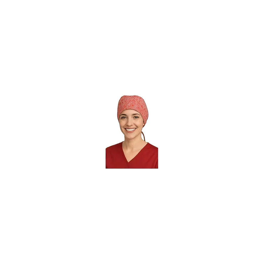 Okanmed Bordo Desenli Doktor Hemşire Aşçı Cerrahi Bone Hastane Bone Bandana M392