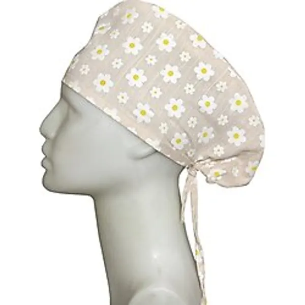 Okanmed Papatyalı Krem Doktor Hemşire Aşçı Cerrahi Bone Hastane Bone Bandana M449