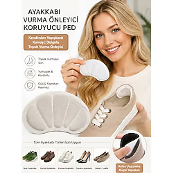 OKAVANGO Spor Ayakkabı Ortopedik Topuk Tamir Yaması, Kendinden Yapışkanlı Ayakkabı Vurma Önleyici Ped BEYAZ