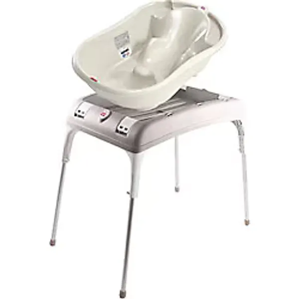 OKBaby Bebek Banyo Seti Onda Dijital Termometreli Çift Yönlü Bebek Küveti K. Beyaz & Bebek Küvet Taşıyıcı